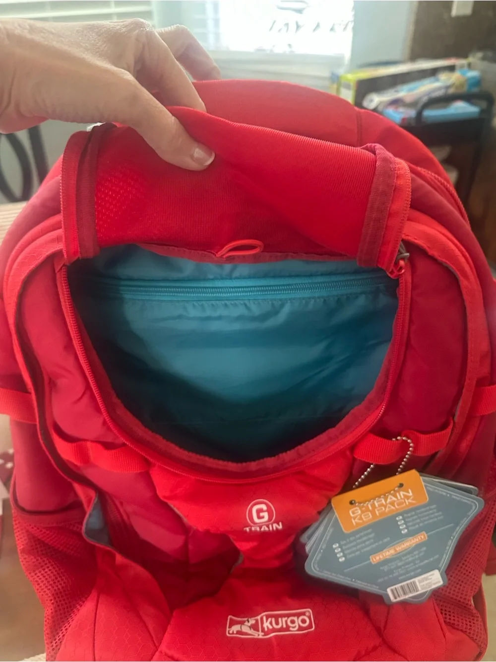 Kurgo G-Train Dog Carrier Backpack Carrier - NWT Chili Red